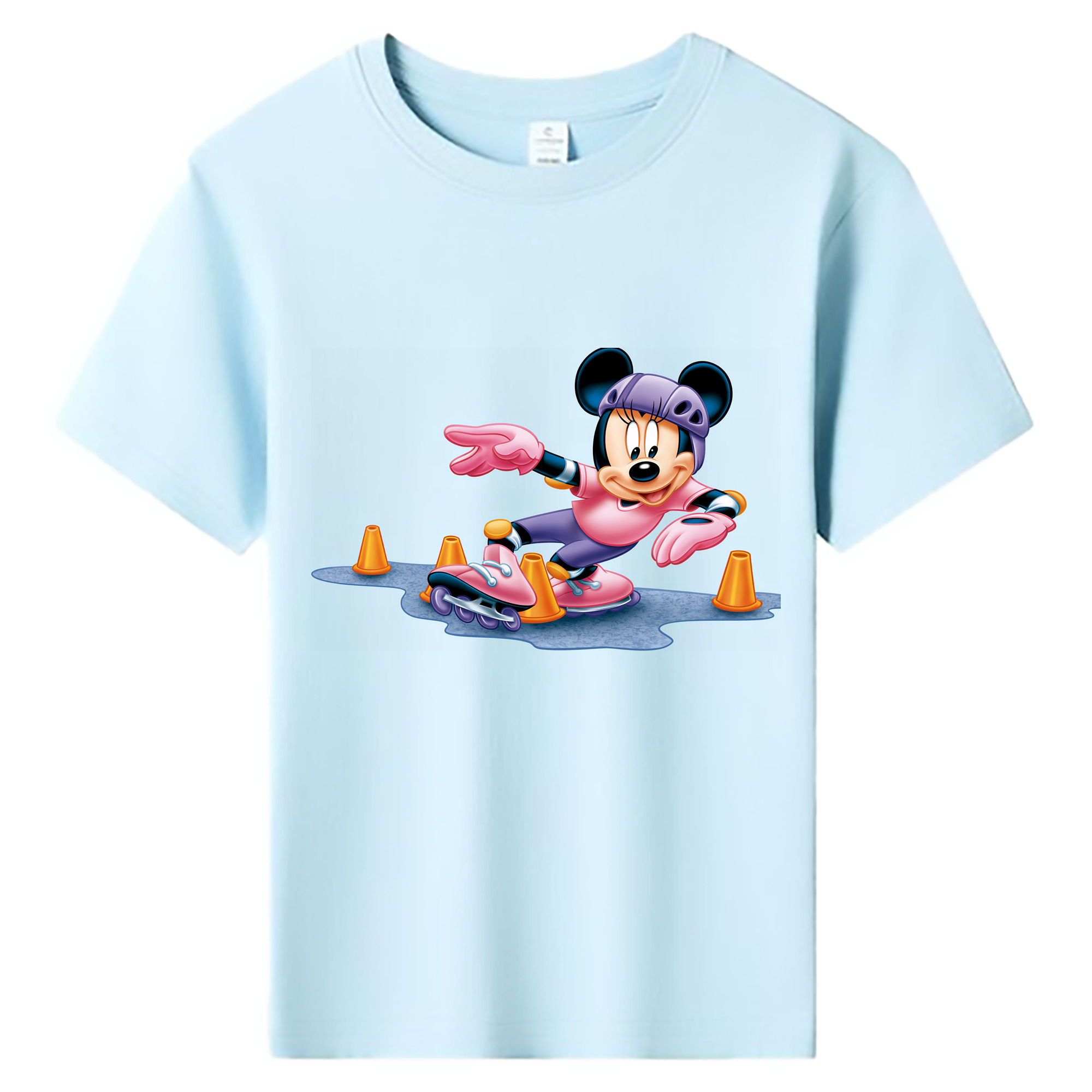 （画像用） ミッキーマウス Mickey Mouse 綿100％キッズTシャツ（フロントプリント）